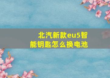 北汽新款eu5智能钥匙怎么换电池