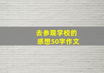 去参观学校的感想50字作文