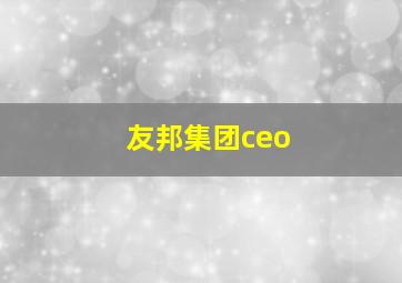 友邦集团ceo