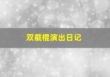 双截棍演出日记