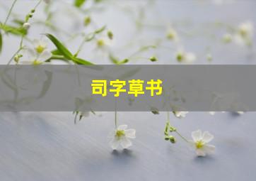 司字草书