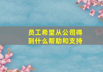 员工希望从公司得到什么帮助和支持