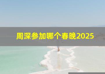 周深参加哪个春晚2025