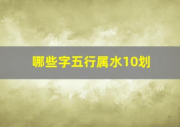 哪些字五行属水10划