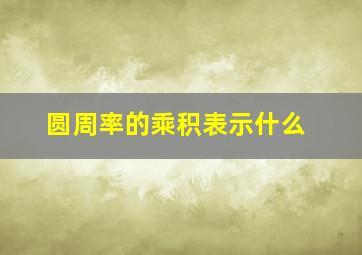 圆周率的乘积表示什么