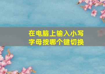 在电脑上输入小写字母按哪个键切换