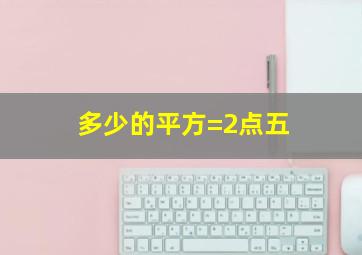 多少的平方=2点五