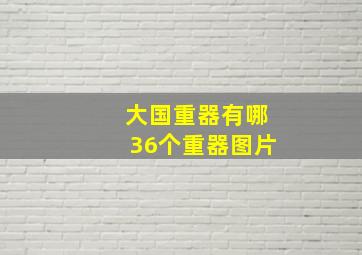 大国重器有哪36个重器图片