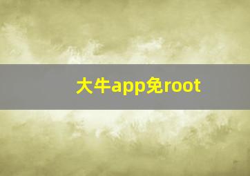 大牛app免root