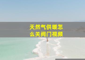 天然气供暖怎么关阀门视频