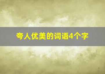 夸人优美的词语4个字