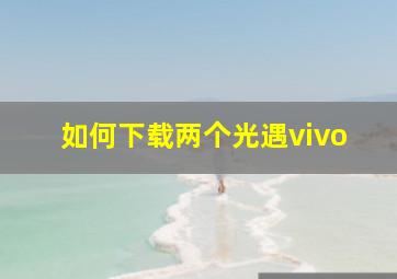 如何下载两个光遇vivo