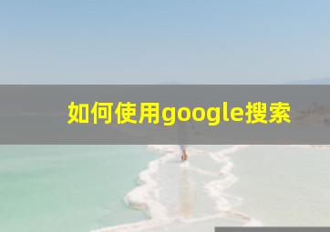 如何使用google搜索