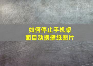 如何停止手机桌面自动换壁纸图片