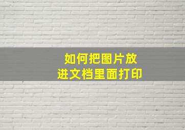 如何把图片放进文档里面打印