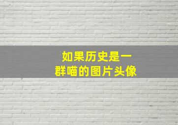 如果历史是一群喵的图片头像