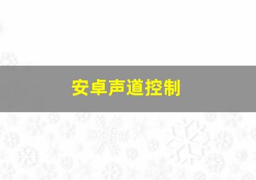 安卓声道控制