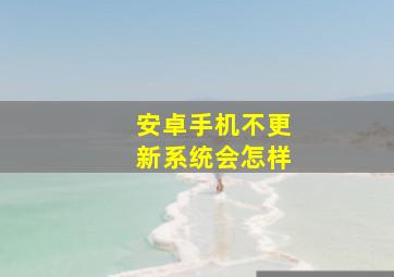 安卓手机不更新系统会怎样