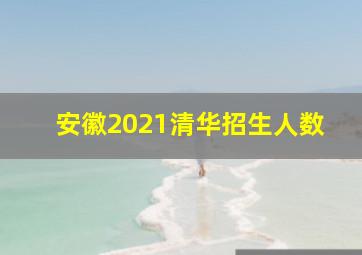 安徽2021清华招生人数