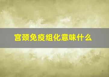 宫颈免疫组化意味什么