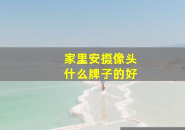 家里安摄像头什么牌子的好