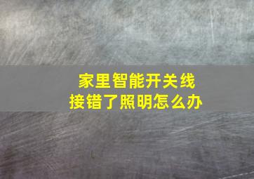 家里智能开关线接错了照明怎么办