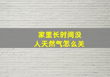 家里长时间没人天然气怎么关