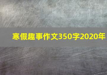 寒假趣事作文350字2020年