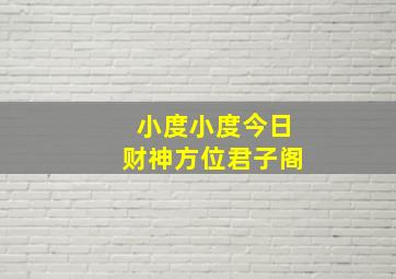 小度小度今日财神方位君子阁