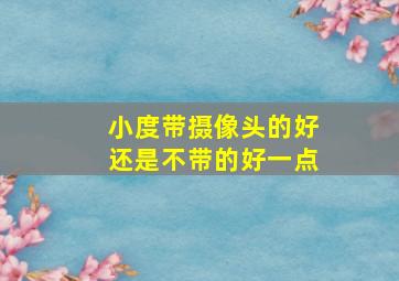 小度带摄像头的好还是不带的好一点