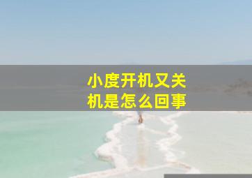 小度开机又关机是怎么回事