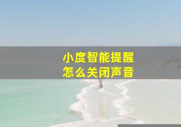 小度智能提醒怎么关闭声音