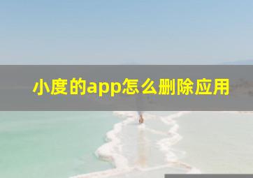 小度的app怎么删除应用