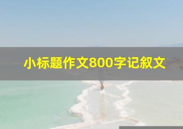 小标题作文800字记叙文