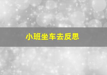 小班坐车去反思