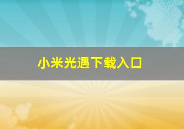 小米光遇下载入口