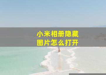 小米相册隐藏图片怎么打开