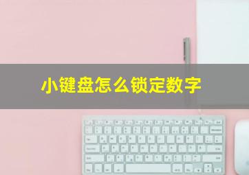 小键盘怎么锁定数字