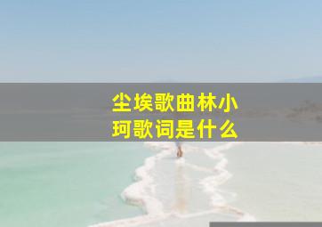 尘埃歌曲林小珂歌词是什么