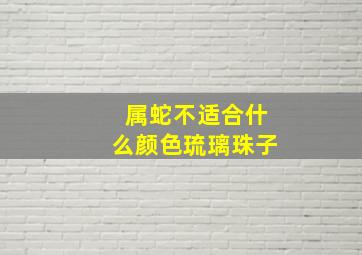 属蛇不适合什么颜色琉璃珠子