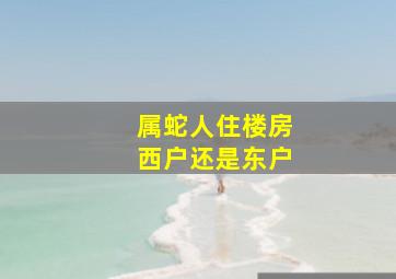 属蛇人住楼房西户还是东户