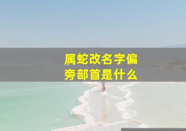 属蛇改名字偏旁部首是什么