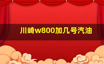 川崎w800加几号汽油