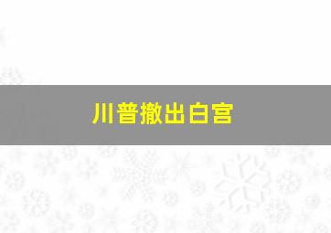 川普撤出白宫