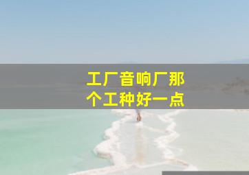 工厂音响厂那个工种好一点