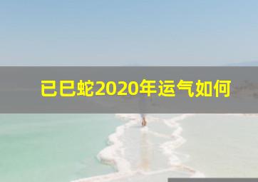 已巳蛇2020年运气如何