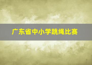 广东省中小学跳绳比赛