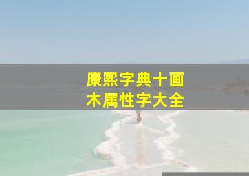 康熙字典十画木属性字大全