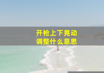 开枪上下晃动调整什么意思