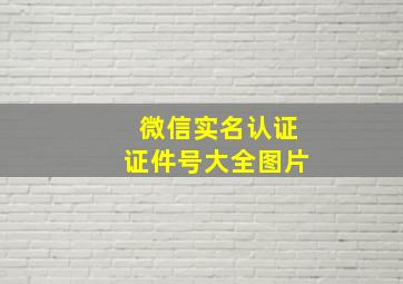 微信实名认证证件号大全图片